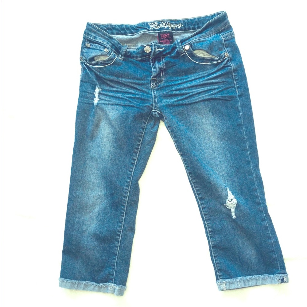 Blue jean bubblegum capris